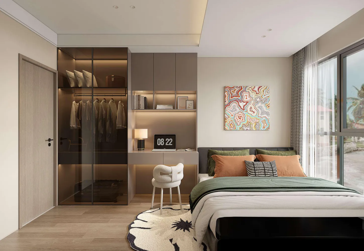 Апартаменты 2BR 52 м² — просторная гостиная